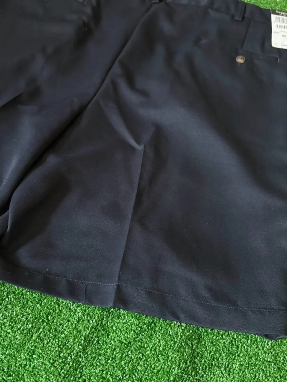 Haggar Cool 18 Performance Golf Shorts Men's Size 40 Navy Classic Pleated NWT